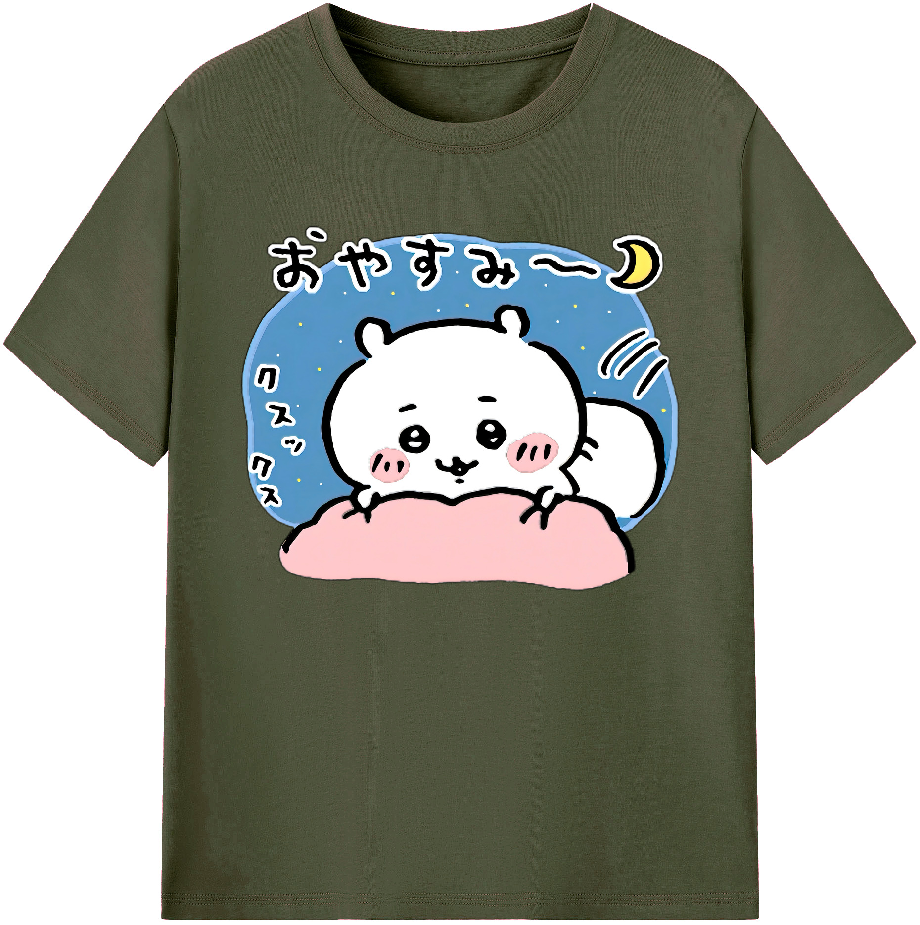 （画像用） ちいかわ ちいかわ Chii-kawa chiikawa 綿100％ メンズ半袖Tシャツ｜肌触りやわらか＆通気性